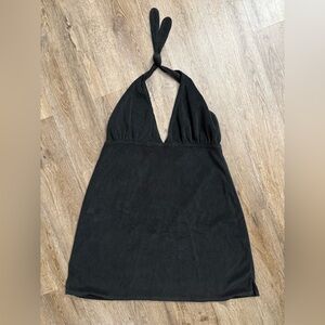 Kim Rogers • Halter Neck Terry Cloth Swim Coverup Dress